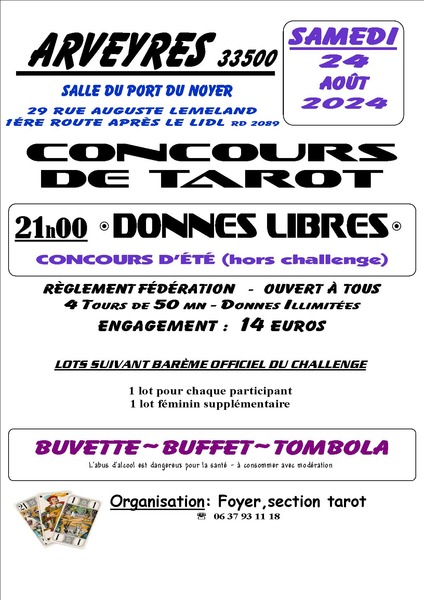 CONCOURS DE TAROT D T